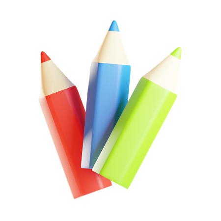Lápices de colores  3D Icon