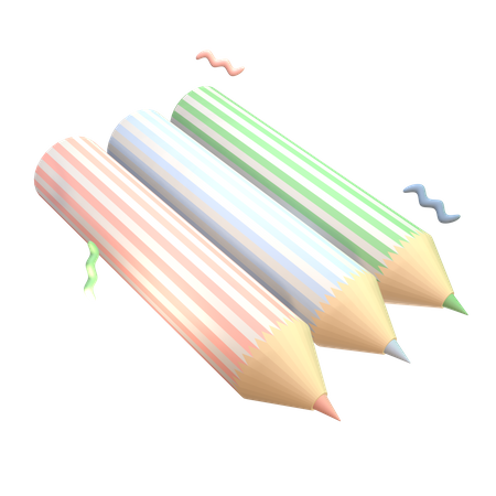 Lápices de colores  3D Icon