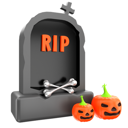Lápida de halloween  3D Icon