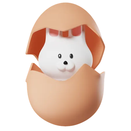 Lapin dans l'oeuf  3D Icon