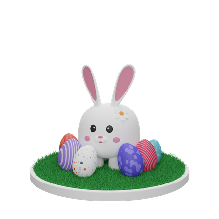 Lapin de Pâques  3D Illustration