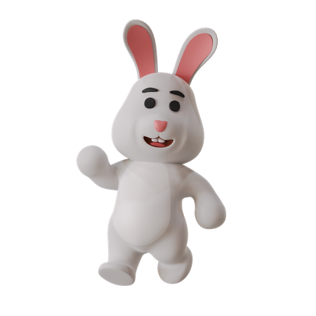 Lapin qui marche  3D Illustration