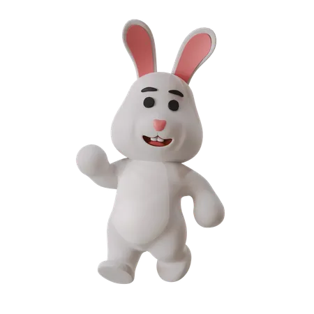 Lapin qui marche  3D Illustration