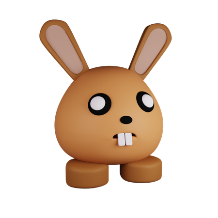 Lapin de dessin animé mignon  3D Icon