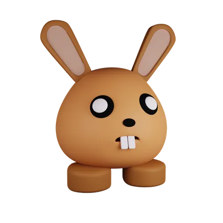 Lapin de dessin animé mignon  3D Icon