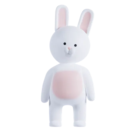 Lapin mignon pose  3D Illustration