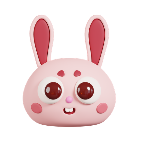 Visage de lapin  3D Emoji