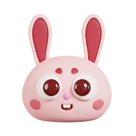 Visage de lapin  3D Emoji