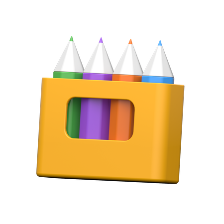 Cores de lápis  3D Icon