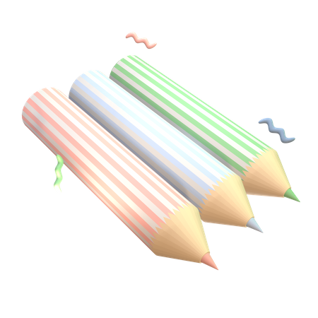 Lápis de cor  3D Icon