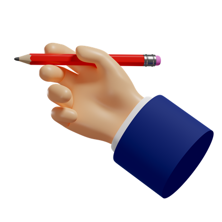 Lápiz en mano  3D Icon