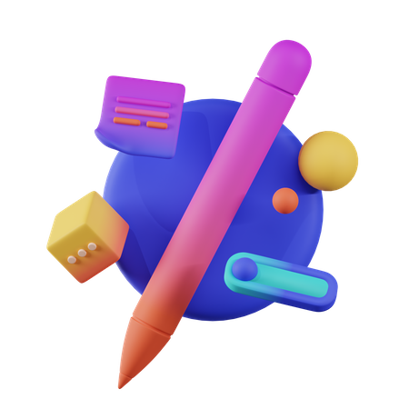 Lápiz óptico  3D Icon