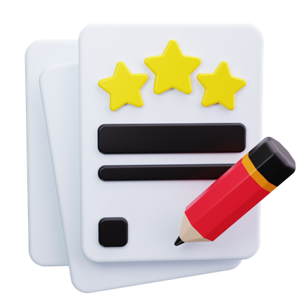 Papel lapiz  3D Icon