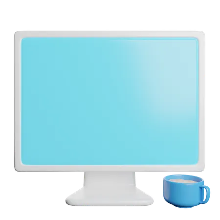 Computer Work Device 3D Icon
