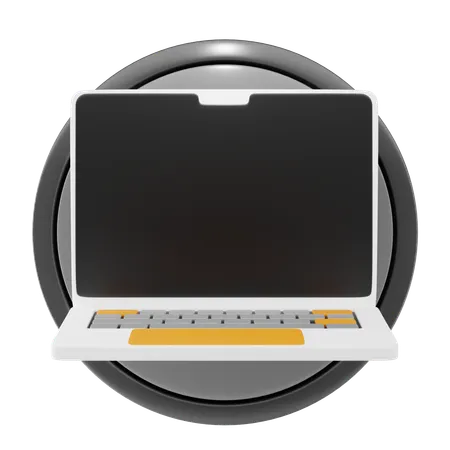 Laptop 3 D Icon And Illustration 3D Icon