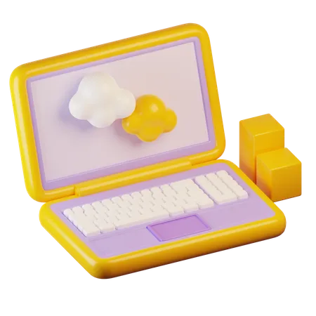 Computador portátil  3D Icon