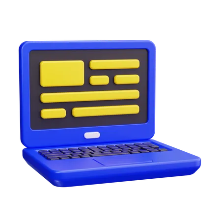 Laptop  3D Icon