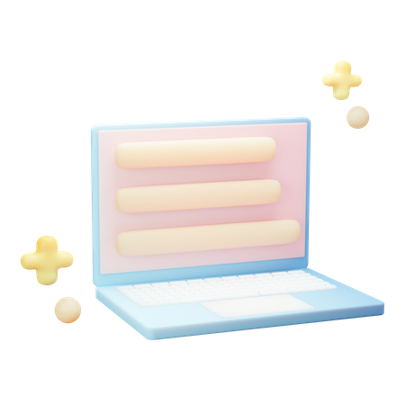 Laptop  3D Illustration