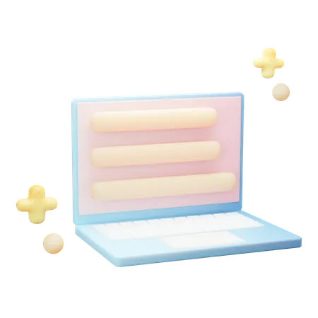 Laptop  3D Illustration