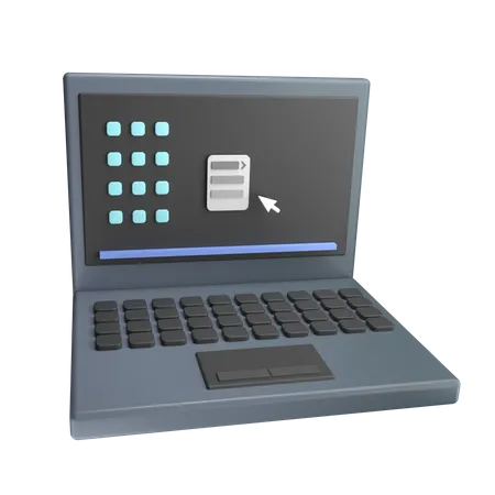 Laptop  3D Illustration