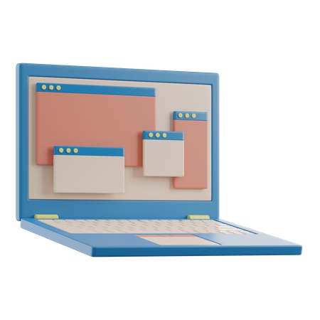 Laptop  3D Illustration