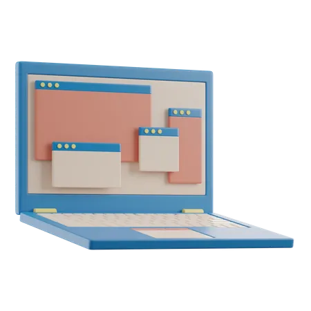 Laptop  3D Illustration