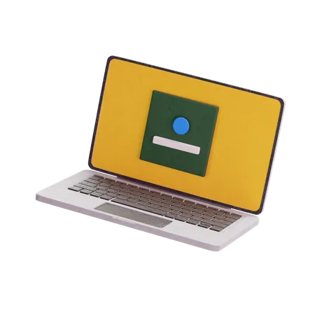 Laptop On Transparent Background 3 D Illustration 3D Logo
