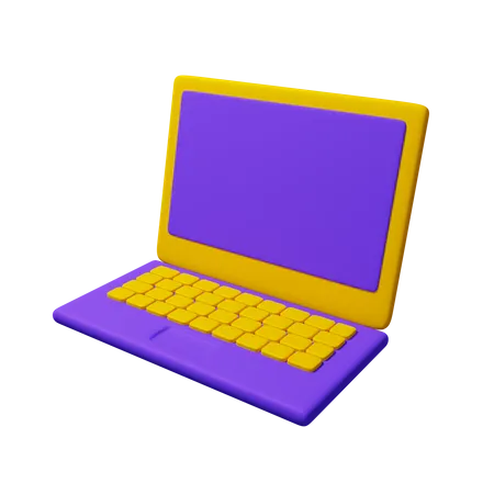 Laptop Download This Item Now 3D Icon
