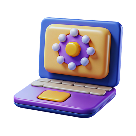 Laptop Ai  3D Icon