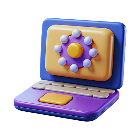 Laptop Ai  3D Icon