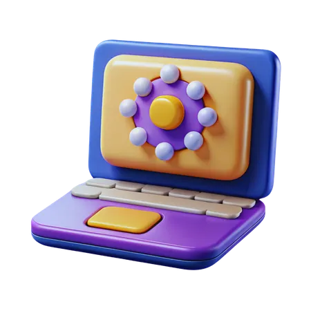 Laptop Ai  3D Icon