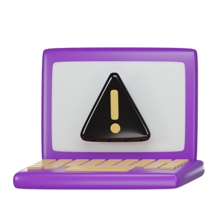 Laptop Alert  3D Icon