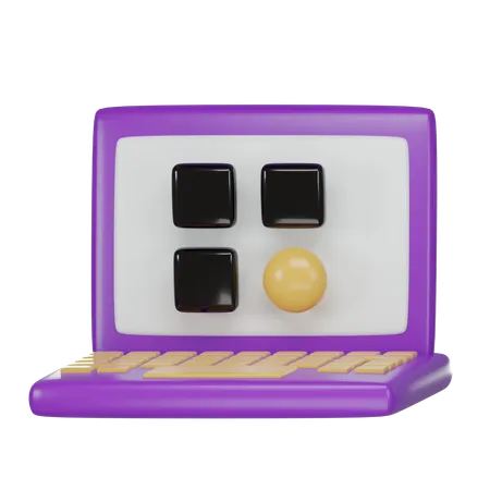 Laptop App  3D Icon