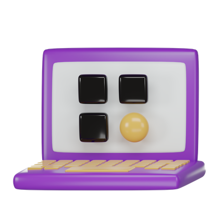 Laptop App  3D Icon