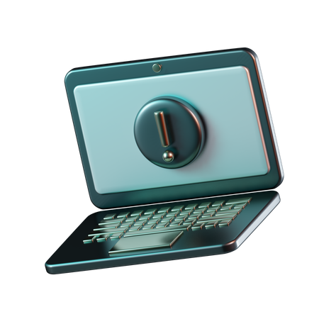 Laptop-Ausrufezeichen  3D Icon