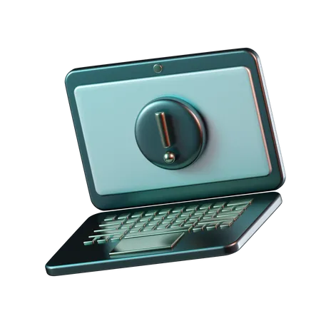 Laptop-Ausrufezeichen  3D Icon