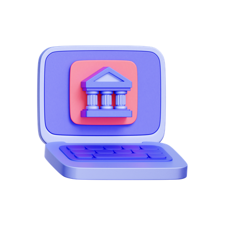Laptop-Banking-Schnittstelle  3D Icon