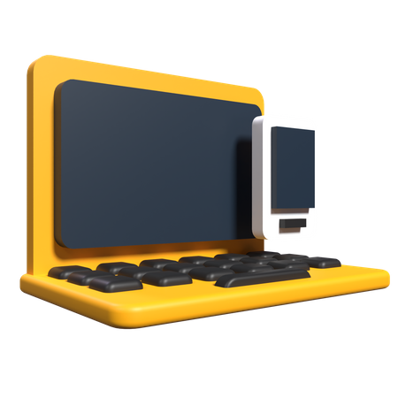 Laptop Battery  3D Illustration