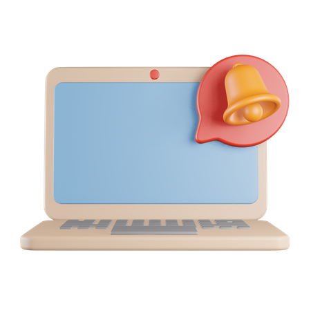 Laptop-Benachrichtigung  3D Icon