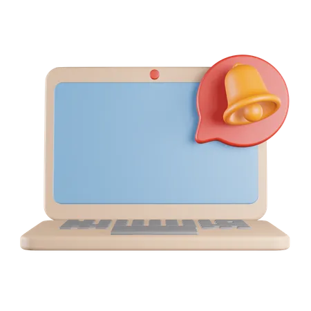 Laptop-Benachrichtigung  3D Icon