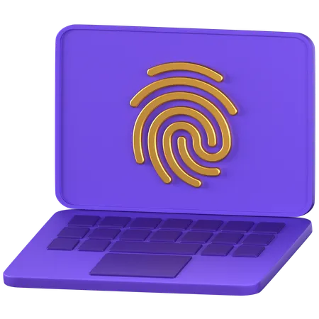 Laptop Biometric  3D Icon
