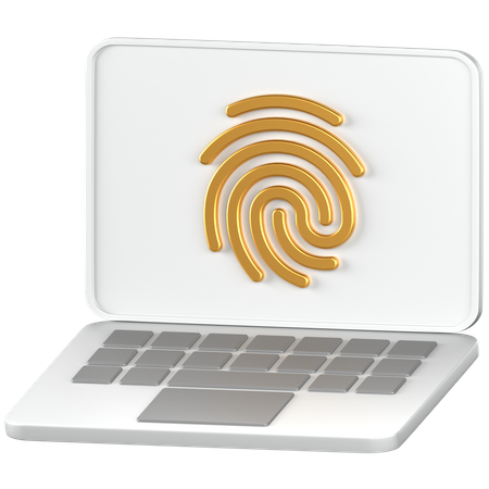 Laptop Biometric  3D Icon