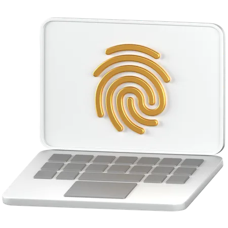 Laptop Biometric  3D Icon