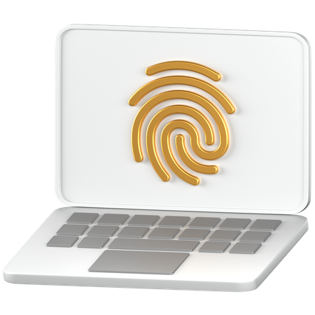 Laptop Biometric  3D Icon