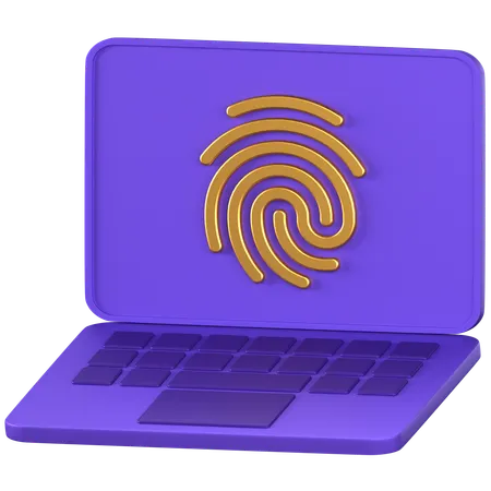 Laptop-Biometrie  3D Icon