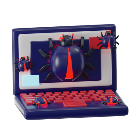 Laptop Bug  3D Icon