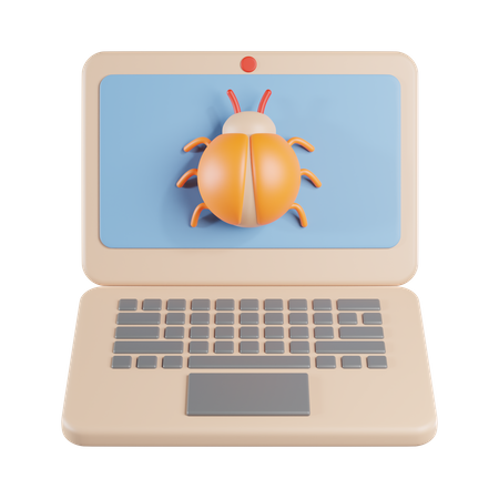 Laptop Bug  3D Icon