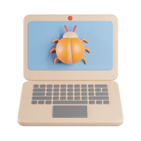 Laptop Bug  3D Icon