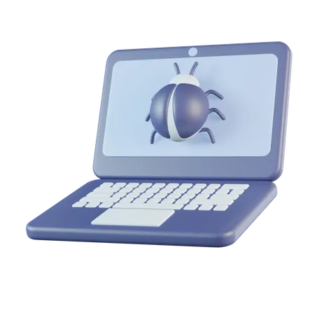 Laptop Bug  3D Icon