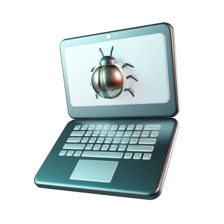 Laptop Bug  3D Icon